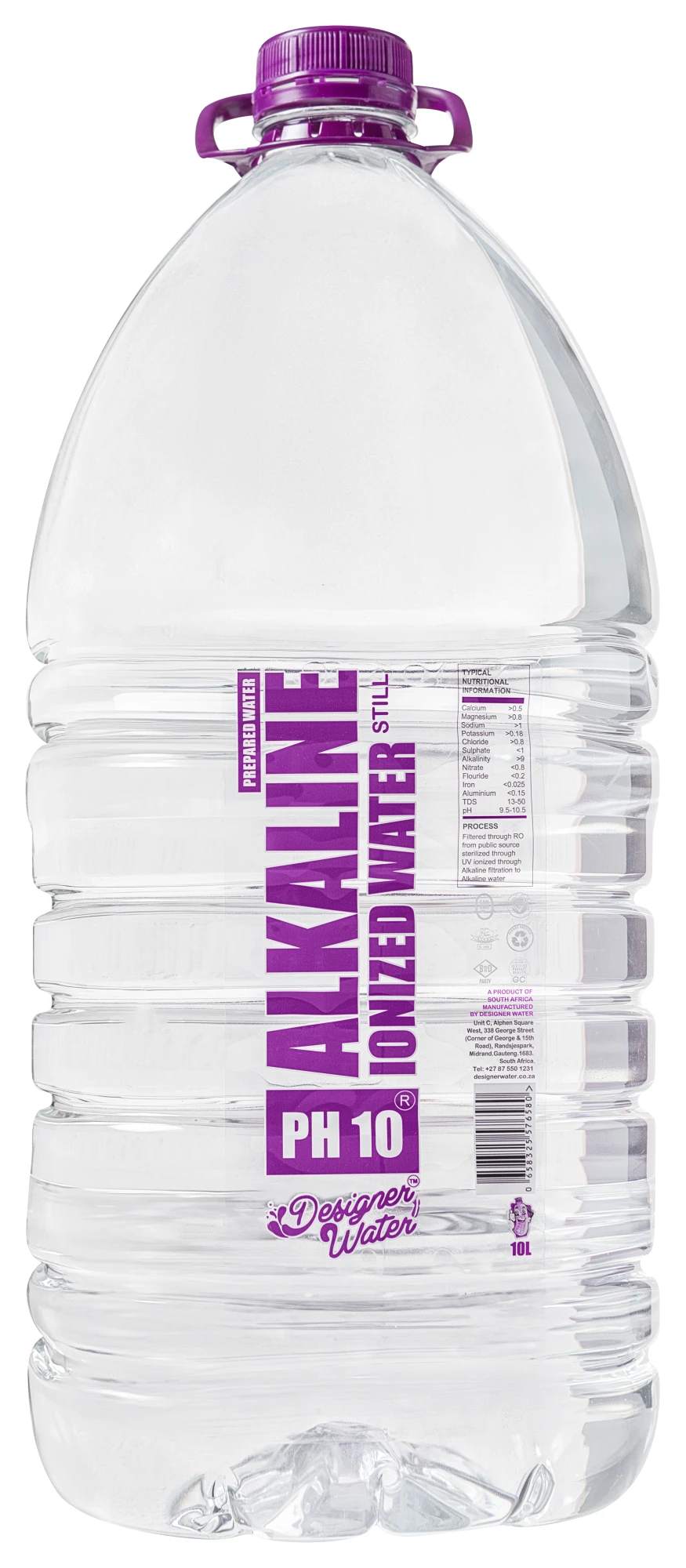 Designer Water pH10 — 10 Litre Bottle, single bottle shown