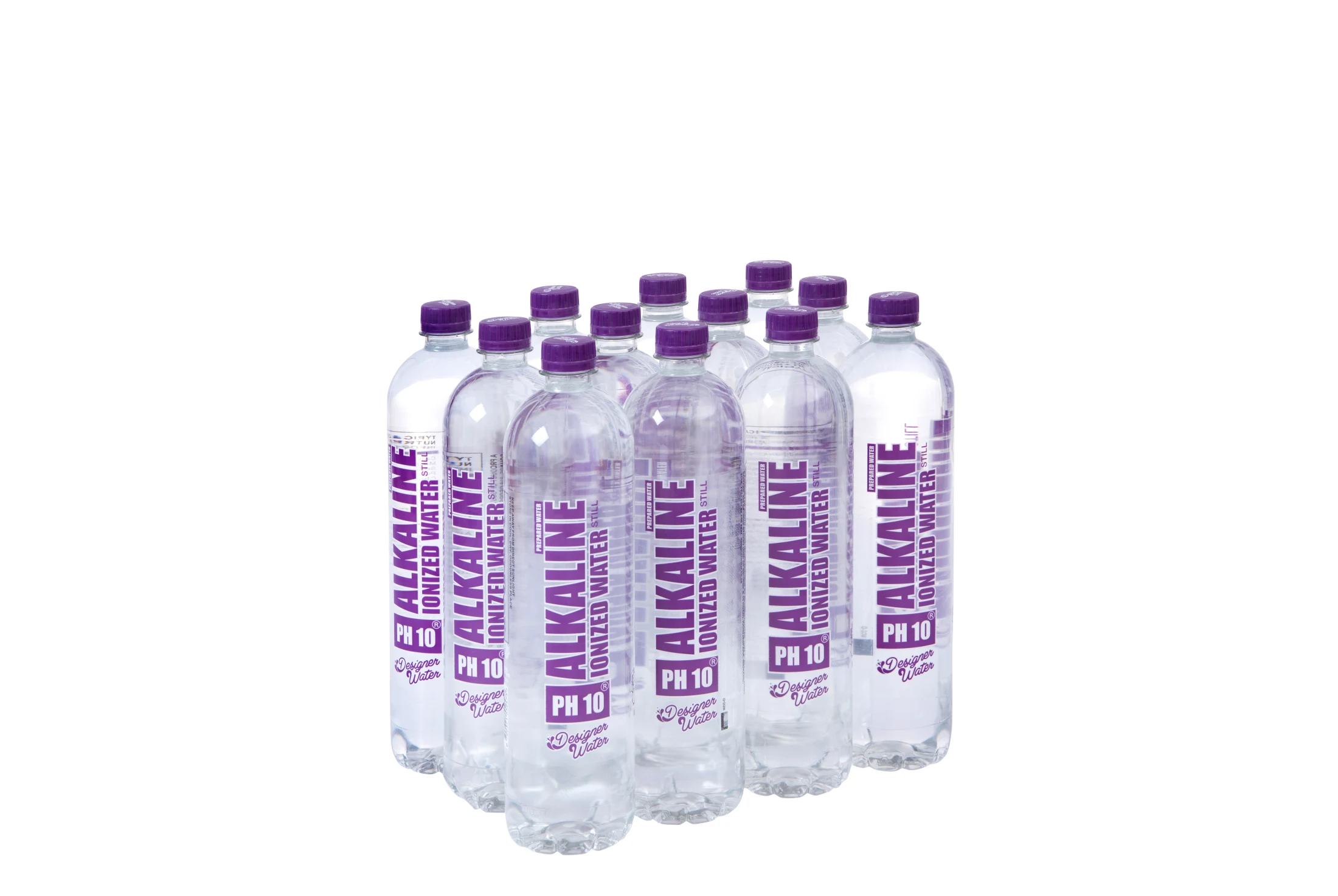 Designer Water pH10 — 1 Litre Case of 12, case contents shown