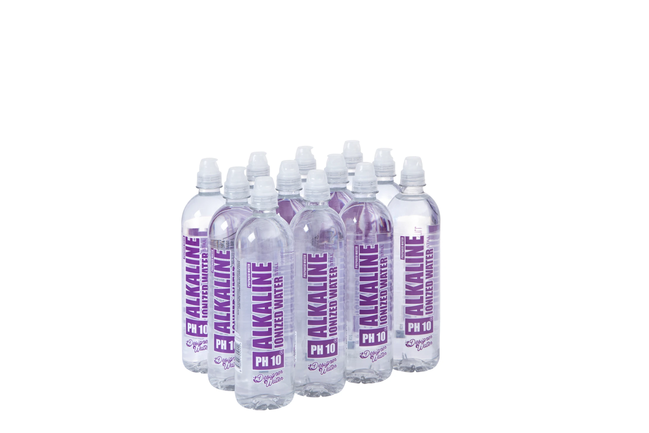 Designer Water pH10 — 750ml Case of 12, case contents shown