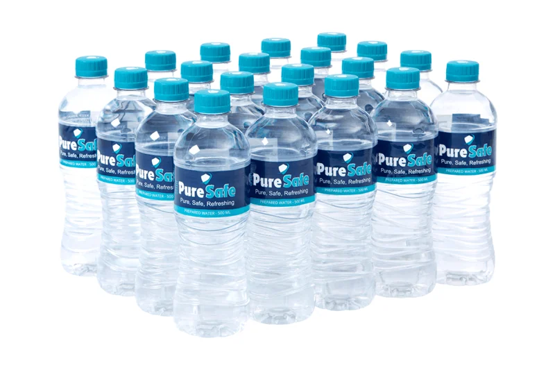 PureSafe case contents: 20 × 500ml bottles