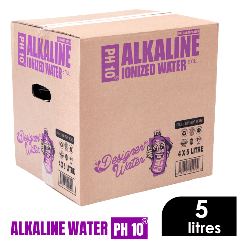 Designer Water pH10 5 litre case of 4, alkaline water delivery Midrand