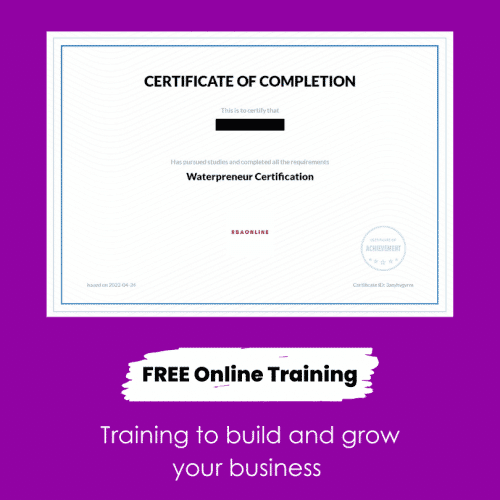 Waterpreneur free training