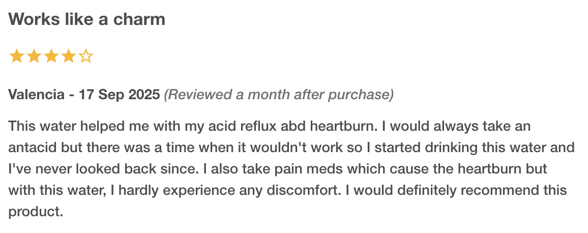 designer water testimonial
