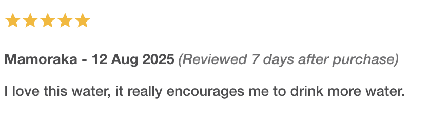 designer water testimonial