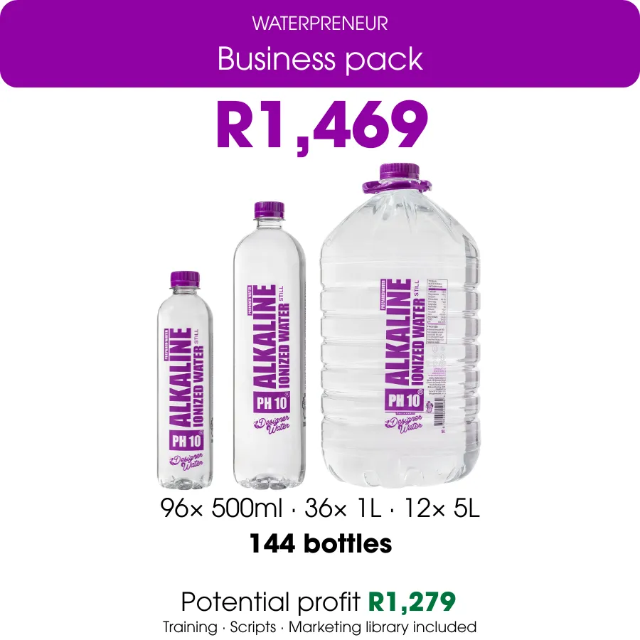 Start Your Waterpreneur Business for R539 | Designer Water SA